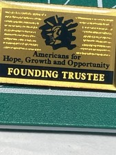 Americans for Hope Growth and Opportunity Founding Trustee Lapel Pin, 1990s Poli picture
