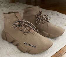 Balenciaga Women’s Speed Lace Up Trainer Beige Size 6 picture
