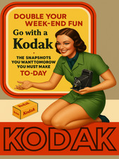 Kodak double your week-end fun wall art metal sign  picture