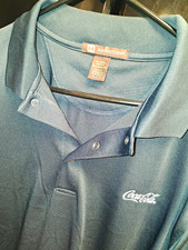 Harriton Coca-Cola Men's Polo Shirt - Solid Black - Size XL - Excellent Cond 🥤 picture
