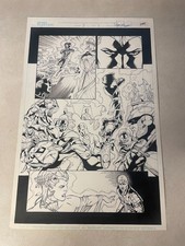 BLACK TIDE #3 ORIGINAL COMIC ART 2002 IMAGE cool detailed BATTLE FIGHT picture
