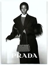 2022 Prada Print Ad, Small Embroidered Fabric Symbole Bag Long Coat Turtleneck picture