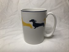 Kate Spade Lenox Wickford Dachshund Mug  – Blue & Yellow Dog Coffee Cup picture
