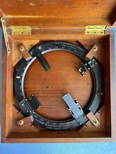 Vintage WWII US Navy Azimuth Circle Ships Brass Compass Instrument In Wood Case picture