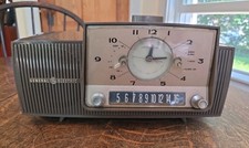 Vintage GE Clock Radio Model C-482B Powers On, Clock Works  picture