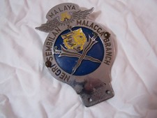 RARE AA CAR BADGE VINTAGE 19--? AA MALAYA, NEGRI, SEMBILAN, MALACCA BRANCH picture
