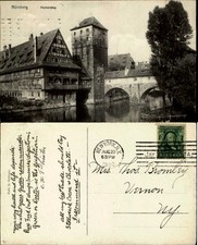 Nurnberg Nuremberg Germany Henkersteg 1908 ~ vintage postcard picture