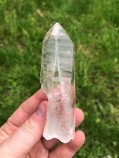 Raw Lemurian Quartz Crystal Point, Natural Lemurian Quartz from Brazil picture