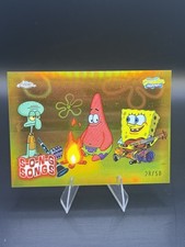 2025 Topps Chrome SpongeBob Campfire Song S-O-N-G Songs Gold Refractor #/50 picture