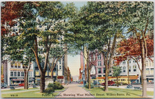 Public Square Showing West Market Street Wilkes Barre PA Postcard P-158 picture