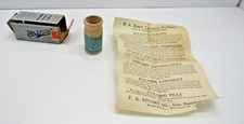 Vintage STUART'S Laxative Compound Orig Box W Wooden Bottle F.A.STUART CO -A9 picture