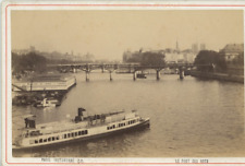 A. Foncelle, Paris, Instantané Q.V., Le Pont des Arts Vintage Albumen Print. Ca picture