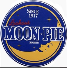 Moon Pie On A 11.75” Diameter Round Aluminum Sign picture