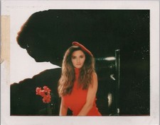 DAMAGED EDGE 1980s Pretty Woman Model Red Beret Dress PolaColor Test Print picture