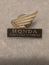 Vintage 1990's Honda Motorcycle Rider's Club Of America Lapel Hat Pin Pinback picture