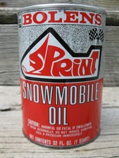 RARE Vintage BOLENS SPRINT Metal 1 Quart Snowmobile Oil Can - SUPER NICE  picture