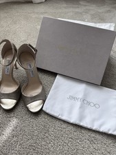 Jimmy Choo Women’s Heels Annie EU 38 Platinum Ice picture