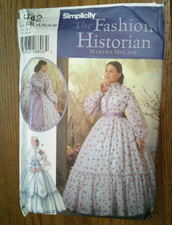 Simplicity 5442 Pattern Historic Civil War Dress Gown 14 16 18 20 UNCUT picture