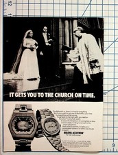 1974 Bulova Accutron Watch Print Ad Vintage Magazine Church Wedding picture