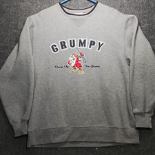 NWT VTG 1990s Walt Disney World Grumpy Pump Up The Grump Crewneck Sweatshirt M  picture