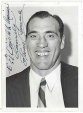 ITALIAN HEAVYWEIGHT CHAMPION BOXER WRESTLING PRIMO CARNERA, SIGNED VINTAGE PHOTO picture