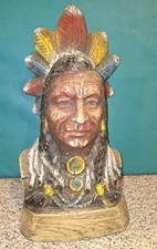 Vintage 60s Tobacco Store Indian Chief Head Bust,Artistic Latex Form,ALFCO,23