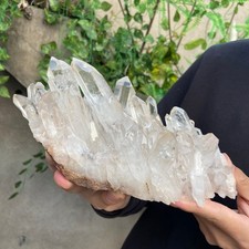 3.5LB  A++Large Natural clear white Crystal Himalayan quartz cluster /mineralsls picture