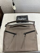 BOTKIER Taupe Leather Pebbled Satchel Handbag Tote Bag Dust Bag NEW picture