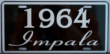 1964 64 IMPALA LICENSE PLATE 327 409 CONVERTIBLE CHEVY CHEVROLET SS SUPER SPORT picture