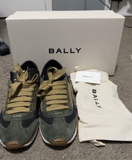 Bally Sonney-T Low Top Snake Skin Sneakers Green/Black/Tan US 8 EU 41 D picture