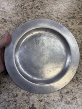 Antique 18th century John Townsend Reynolds forged pewter dinner plate dish. 9x9 picture