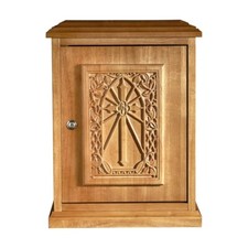 Tabernacle, IHS Cross Tabernacle - Medium Oak, 20'' H Tabernacles Church or Home picture