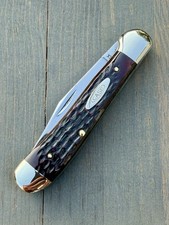 1972 CASE XX 6249 Copperhead 8 Dot Red Bone Vintage Pocket Knife picture