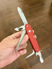 Rare - Victorinox Farmer Alox Red Old Cross Swiss Army Knife picture