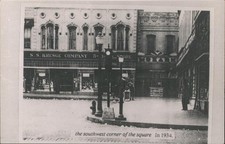 Springfield, Missouri MO Southwest corner of the square 1934 S. Kresge RPPC picture