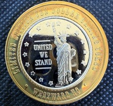 9/11⭐️WESTWARD HO UNITED WE STAND CASINO Limited Edition 999% .6 Oz Pure Silver picture