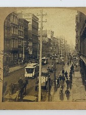 1852-1895 Stereoview Metropolitan Hotel Broadway New York Trolley Stores Fashion picture