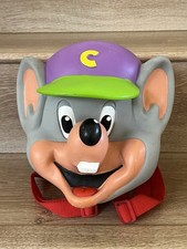 Rare Vintage 3D Rubber Chuck E Cheese Head Backpack Collectible USED picture