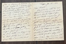 Antique 1913 Handwritten Cursive Letter Document Vacation In Mexico From NY picture