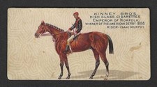 1880s N229 Kinney Tobacco Card - Emperor of Norfolk Checklist - HOF Isaac Murphy picture