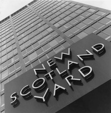 The facade of New Scotland Yard Police HQ in London Historic Old Photo picture