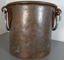Large Copper Caldron Apple Butter Kettle Pot Antique, Planter, Fireplace, Logs picture