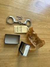 Vintage H. & R. Super Handcuffs No. 123, Nickel w/ 2 KEYS New Old Stock picture
