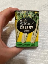 VTG Little's Chopped Celery Paper Body Metal top and Base Spice Tin 3 /8 ounces picture