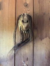 Vintage Mexican Yaqui Mayo Pascola Dance Mask Wood Horsehair Roberto Vega picture