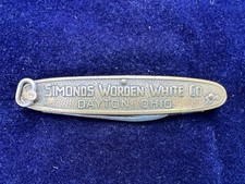Vintage Simonds Worden White Co. Ring Turn Advertising Pocket Knife - Dayton, OH picture