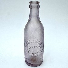 Natural Sun Colored Amethyst Excelsior Bottling Works Tampa Florida Soda Bottle picture