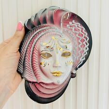 Beautiful Vintage Venetian Porcelain Figure Mask Home Decor Handmade Italy picture