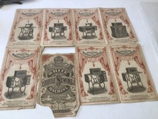 Vintage White Sewing Machine 1880 Advertising Fold-Out 7 Machines Pictured /Info picture