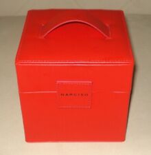 NARCISO RODRIGUEZ RED LEATHER VANITY BOX 6” x 6” picture